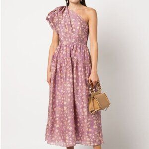 Ulla Johnson Athena Gathered One-shoulder Dress, Size 4 - Worn Once